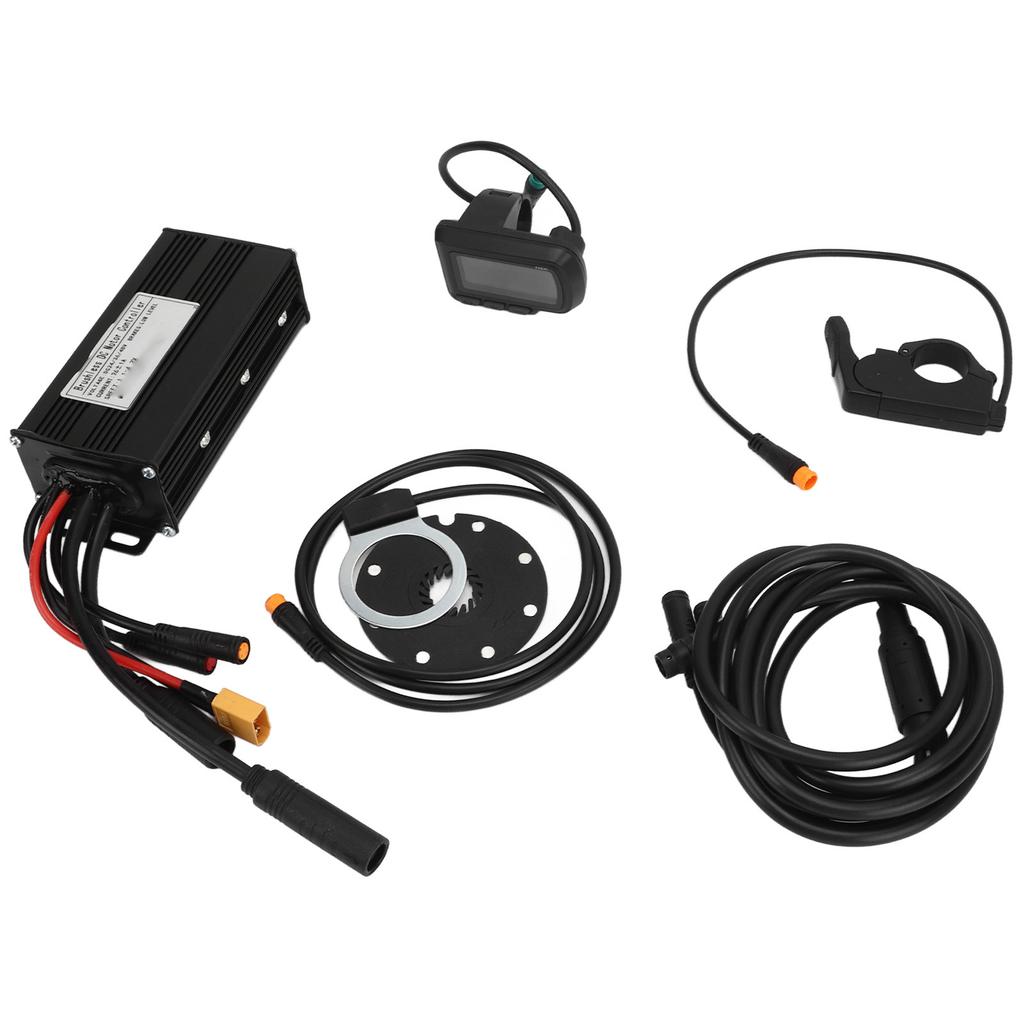 DC24V 36V 48V 26A 3 Modlu Fırçasız Kontrolcü ve EN06 Panelli Elektrikli Bisiklet Başparmak Gaz Kolu
