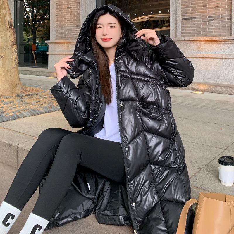 Winter New Hooded Down Cotton-padded Clothes Women's Medium and Long Loose Cotton-padded Jackets