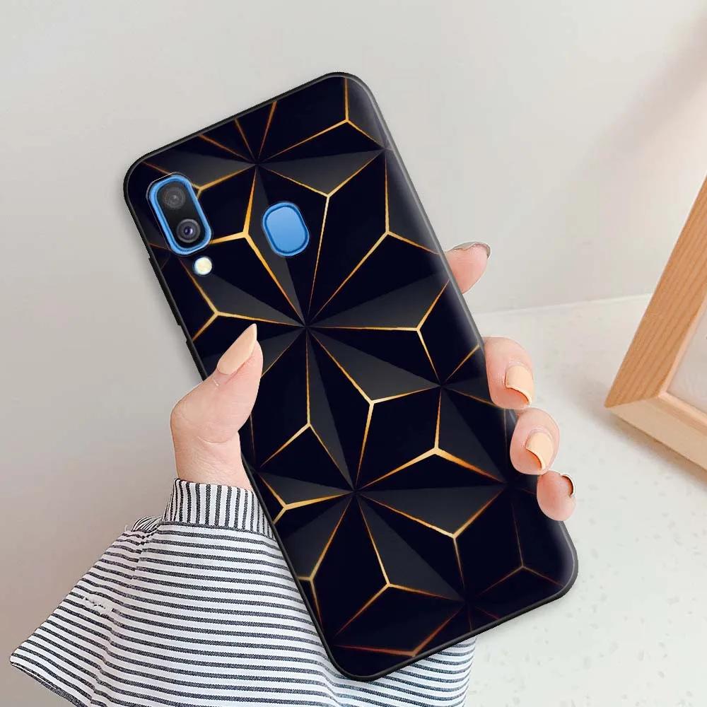 For Samsung A40 Case Ceometric Cool Cover For Samsung Galaxy A40 Soft TPU Silicone Phone Case For Samsung A40 a40 A 40 5.9 inch