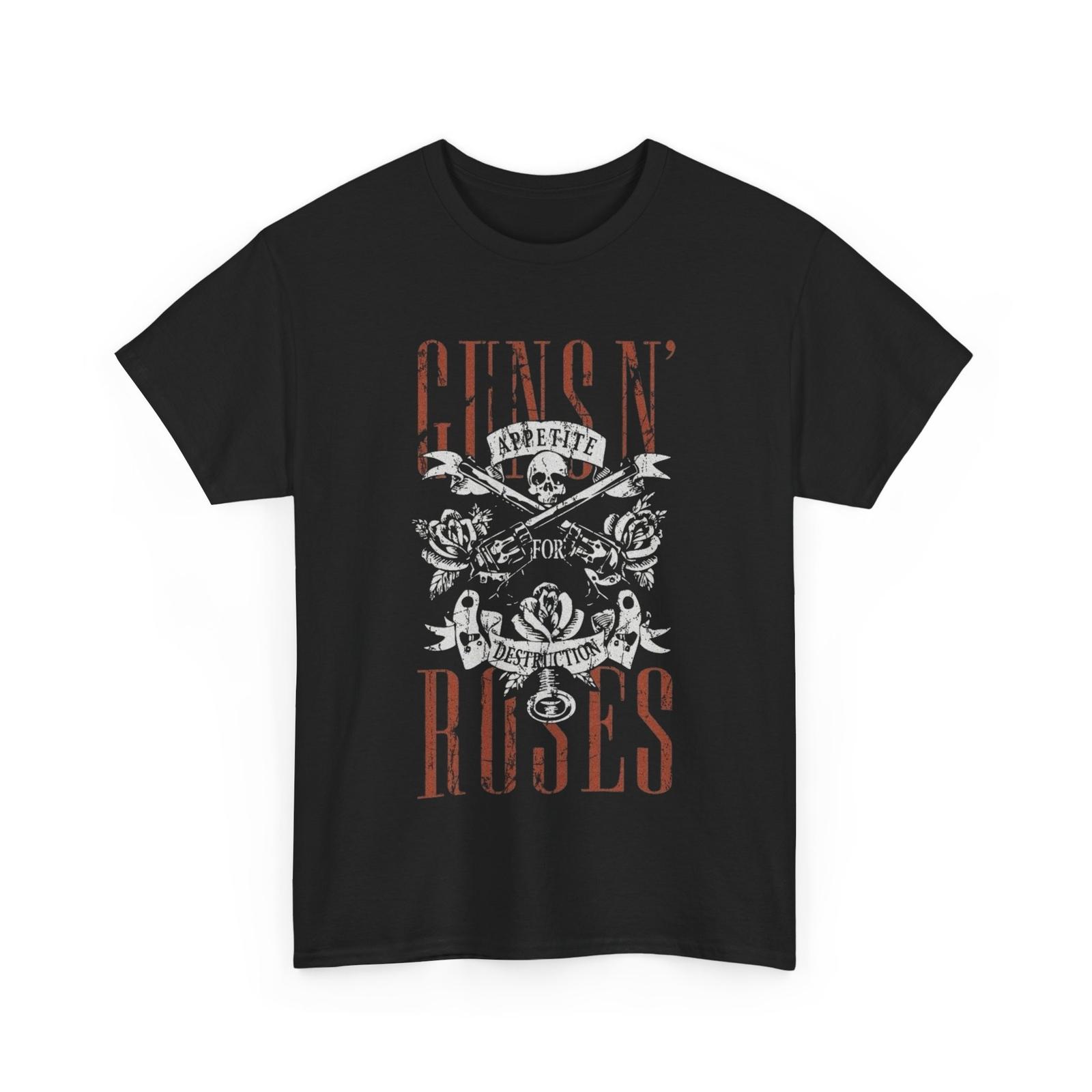 26 Gunns and Roses T-Shirt  Rock Band Tee  Music Graphic Shirt  Vintage Concert Tee Unisex T-Shirt M