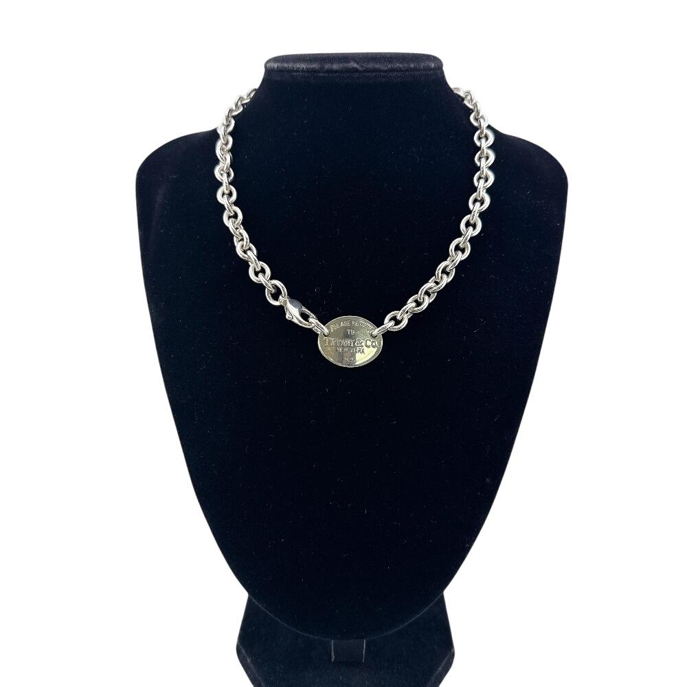 TIFFANY&Co. Oval tag Silver925 Return to TIFFANY & Co. Necklace Silver Silver925 Used