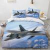 3D Fashion Plane King Queen Duvet Cover Aircraft Theme Bedding Set Kids Boys Men Sunset Airplane Polyester Comforter Cover