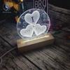 Rectangle Wood Light Base Wooden LED Light Display Stand Lamp Holder Lamp Base Art Ornament Display Base LED Lamp For Resin