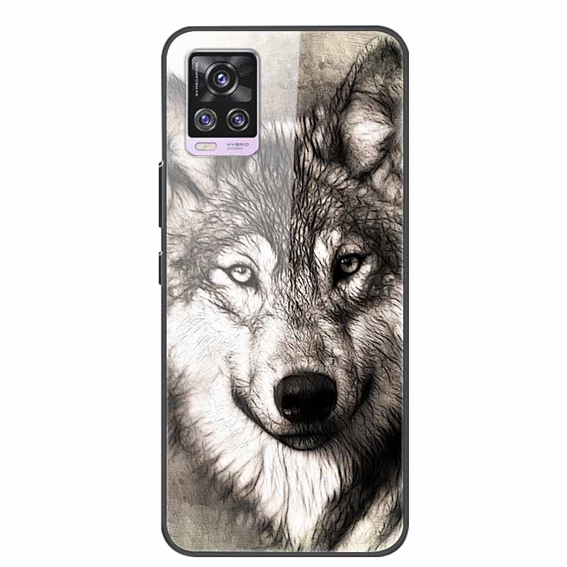 Glass Back Cover For Vivo V20 Pro 5G Case Coque Hard Tempered Glass Case For Vivo V20 Pro 2020 Phone Case Cover Soft Bumper Para