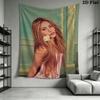 Tapeçaria de Parede Shakira Pendente de Parede Estético Manta de Tecido Impressa Tapeçarias Decorativas para Quarto Sala de Estar Decoração de Casa