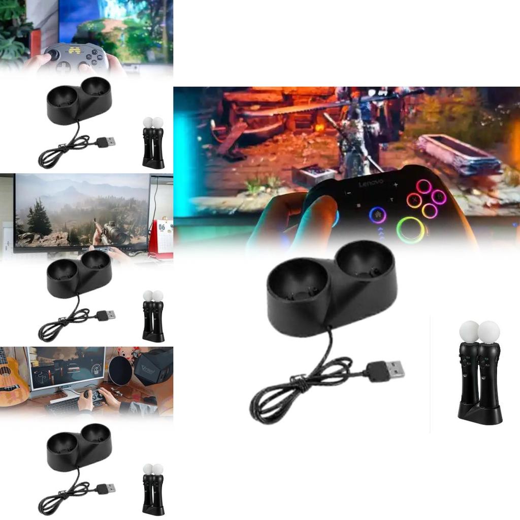 Ps4vr Charging Stand With Secure Hold For Ps4 Move Vr Controllers Compatible With Play Station