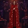 Soft Fabric Velvet Hooded Cloak Tie Up Closure Gothic Party Apparel Costume Robe  Halloween Night