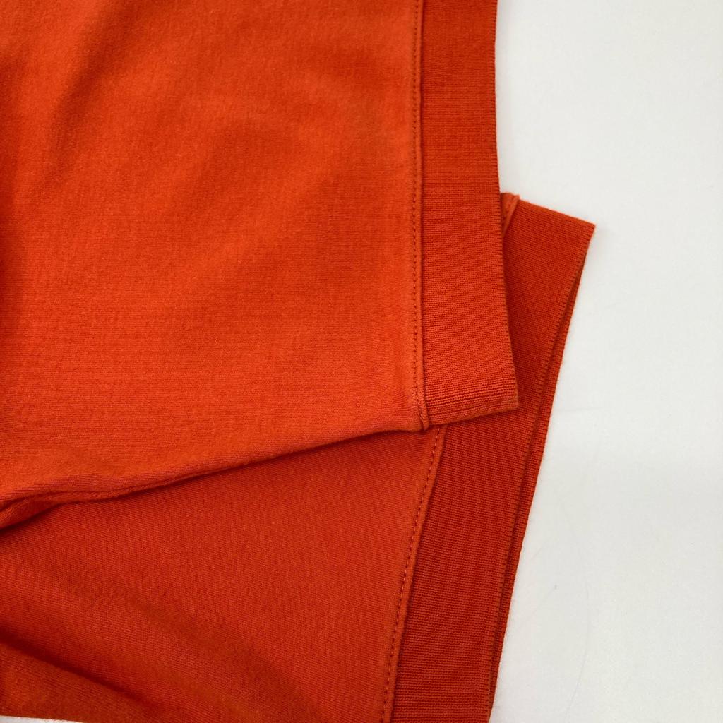 HERMES Orange cotton Serie button polo shirt tops XL OrangeUsed