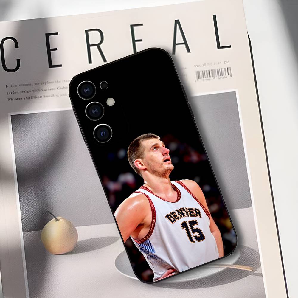 

Basketball N-Nikola J-Jokic Phone Case For Samsung S25,S24,S21,S22,S23,S30,Ultra,S20,Plus,Soft Silicone Black Cover Samsung S25Plus