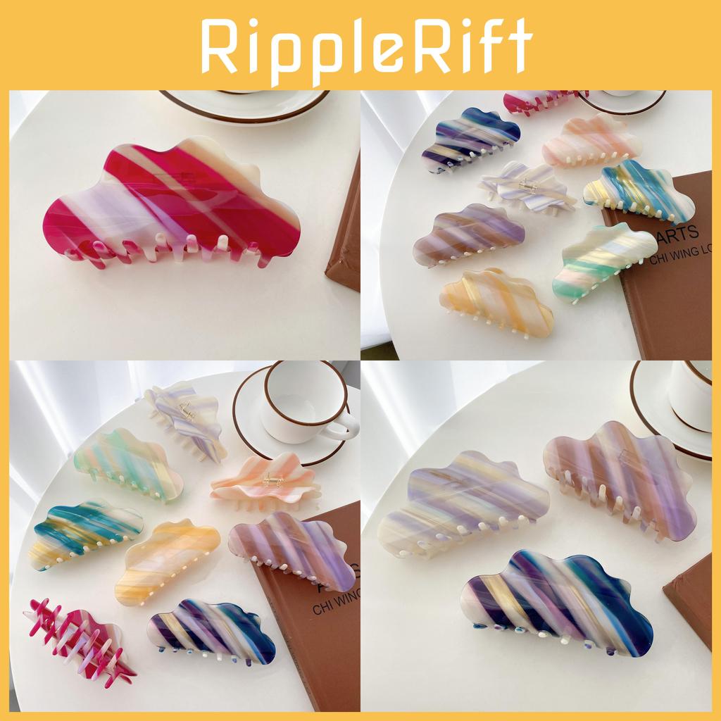 Stilvolle 13cm Farbverlauf Große Acetat Haarspange für Elegante Frisuren