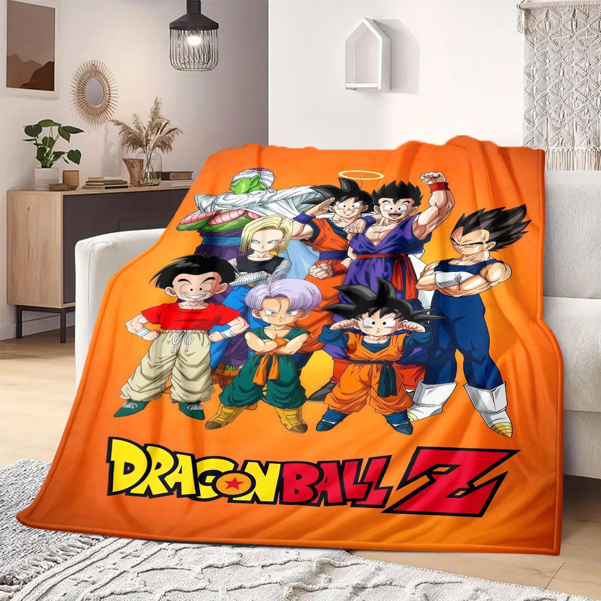 

Dragon Ball Z Print Blanket Warm Comfortable Flannel Blanket Suitable for Bedrooms,Sofas, Beds,Chairs,Travel -QIAO16 75x90cm