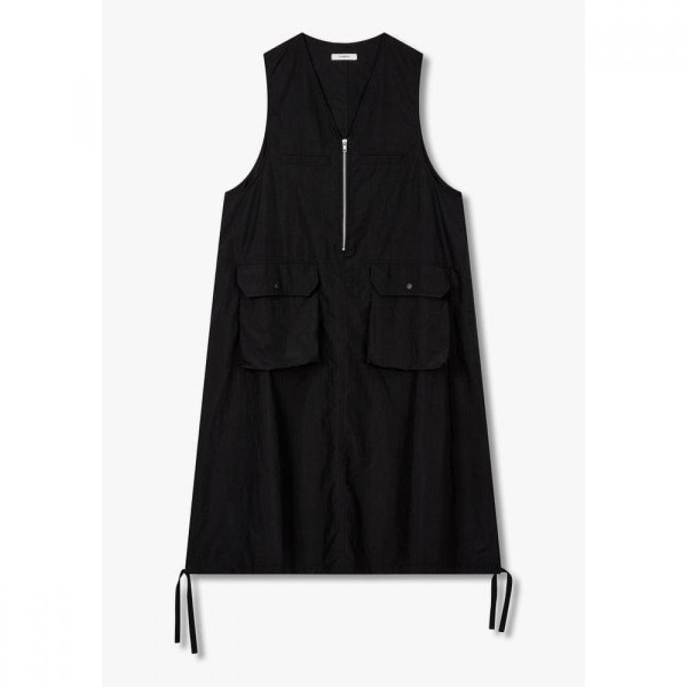 

Studio Tomboy Half Zip V Neck sleeVeless Dress 9176241986 navy/OS