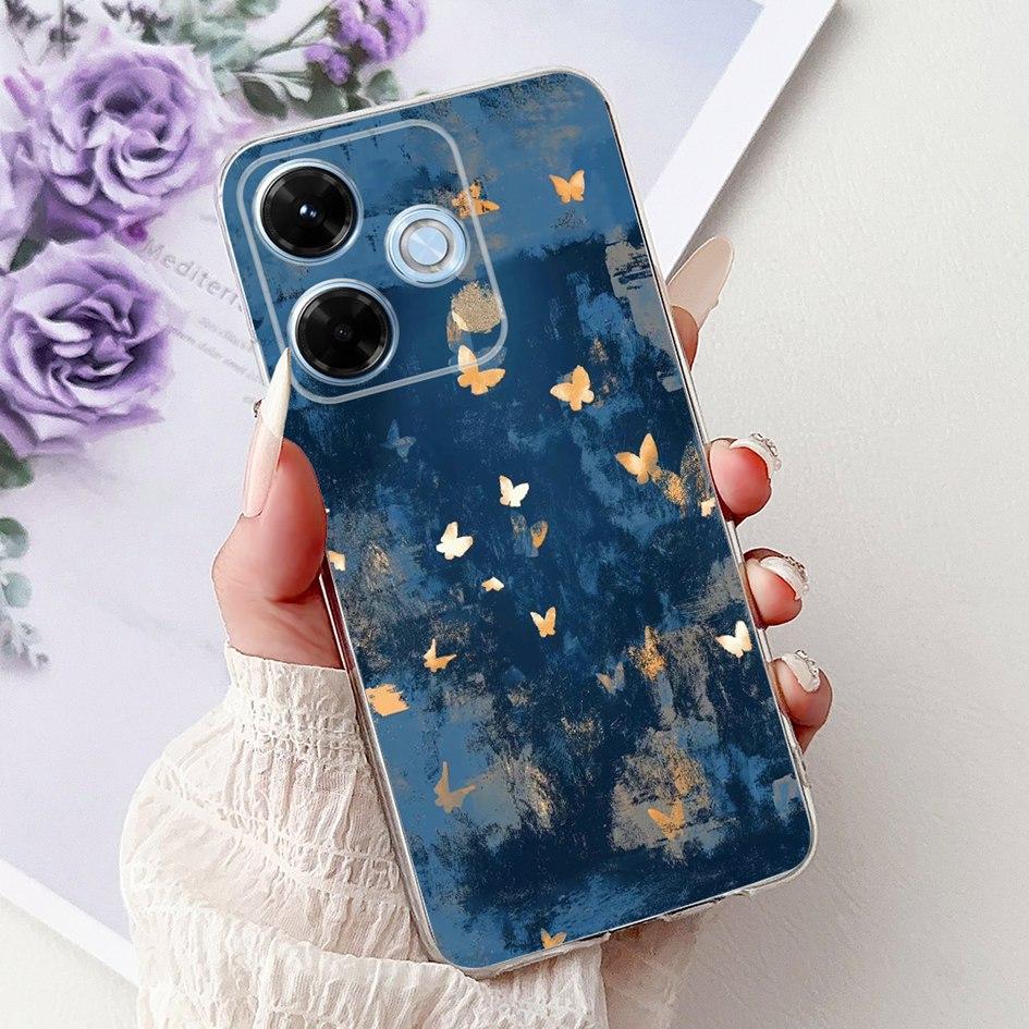 New For Xiaomi Redmi 13x 4G Case Cute Cartoon Panda Machine Flower TPU Soft Silicone Cover For Xiomi Redmi 13X Shockproof Bumper