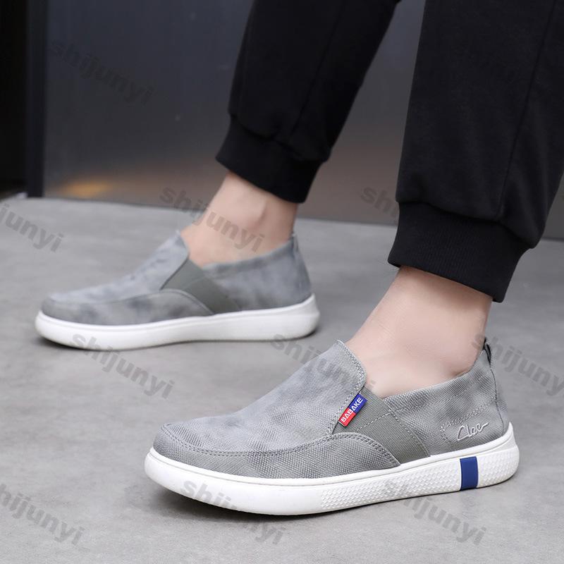 Fashion Men's Casual Shoes 2025 Spring Autumn New Comfortable Soft Sole Slip On Cloth Shoes Breathable Lightweight Fashion Vintage Flats