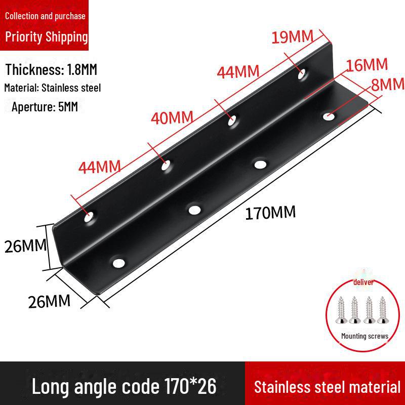 L-förmiger Regalträger aus Edelstahl, 90-Grad-Rechtwinkelverbinder