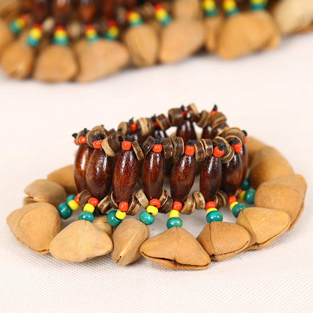 Nøtteskall Håndklokker Musikalsk Undervisningsverktøy Instrument Hjem Dekorative Klokker Tretur Elastisk Armbånd for Musikere