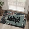Linkin Park Design Crystal Velvet Carpet Cozy Non?Slip Printed Rug For Bedroom Living Room Entrance