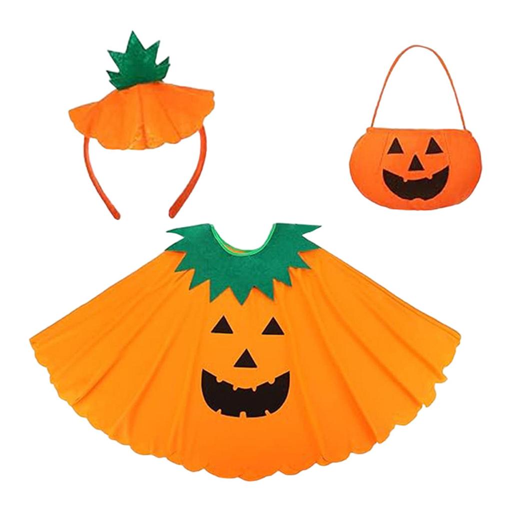 3x Halloween Pumpkin Costume Headpieces Headband for Cosplay Photo Props