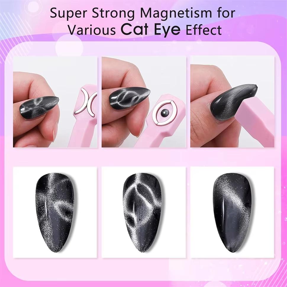 Nail Art Cat Eye Magnet Stick For Cat Eye Gel Effect Creative Ornaments Nail Props Tools Gel Special Velvet 5D Nail DIY Tool