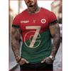 Modisches Herren-Rundhals-Kurzarm-3D-Casual-Farbprint-Casual-Kurzarm-Rundhals-T-Shirt