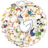 50/100PCS Cartoon Cute Duck Stickers Creative Sketches DIY Phone Cases Desktop Storage Box Stationery Decoration