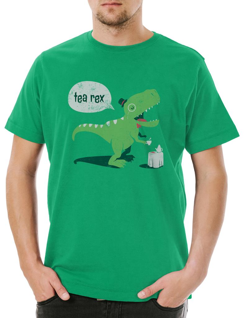 Tea-Rex III Mens T-Shirt Mens Womens Tees Top Tyrannosaurus Tea Tee Rex T-Rex Dinosaur Time Dino