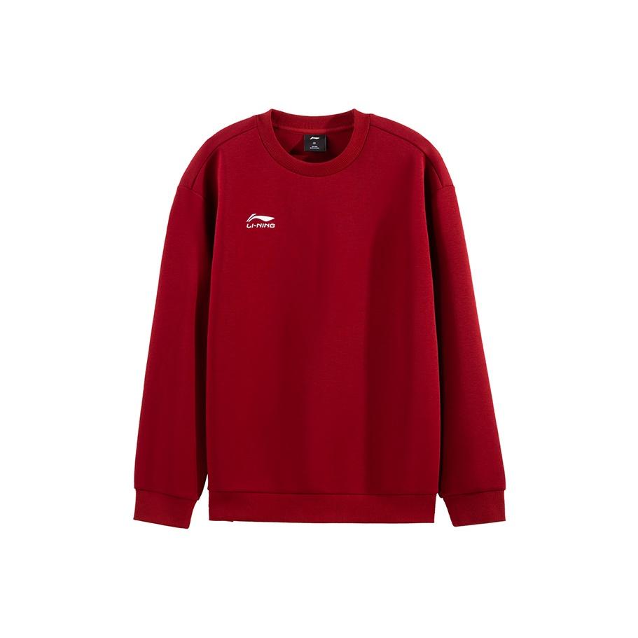 Li-Ning Casual Simple Versatile Round Neck Letter Print Loose Comfortable Sweatshirt Unisex sweatshirt AWDVG85-4