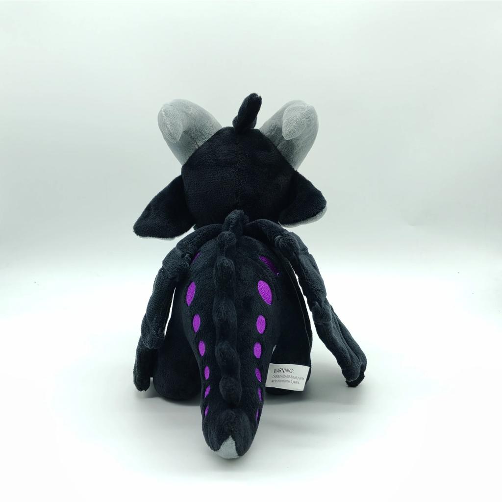 Wings of Fire Toys Dragon Plush Toy Soft Stuffed Animal Cool Black Dragon Decor Merch Special Gift for Kids Boys Girls Age