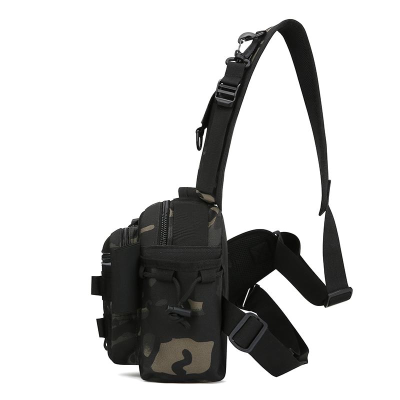 Fishing Tackle Backpack Lure Box Gear Storage Bag Fanny Pack for Men Fly Fishing Backpack with Rod Holder Sling Shoulder Bag