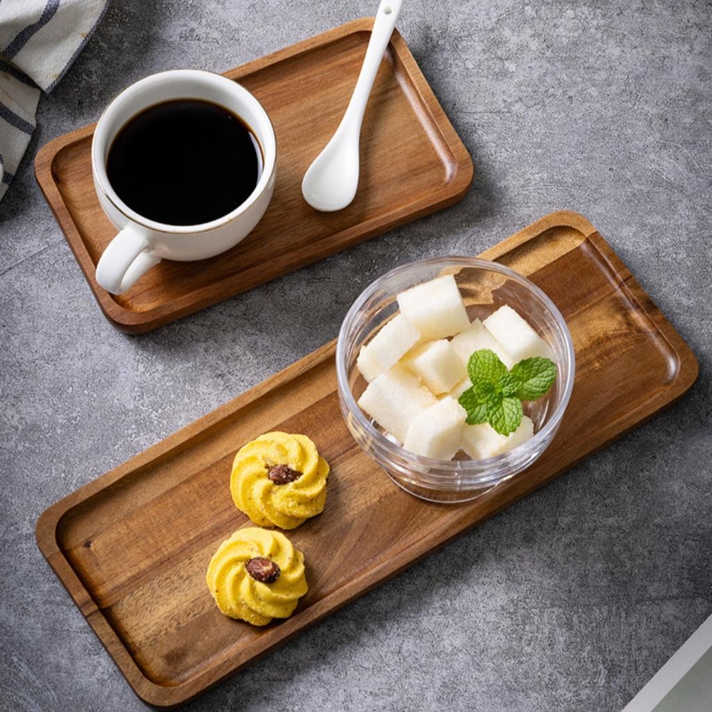 Japanese Style Storage Tray Irregular Cloud Shaped Wooden Tray For Bread Dessert Cake Coffee Tea Cup Household Organizer Plate