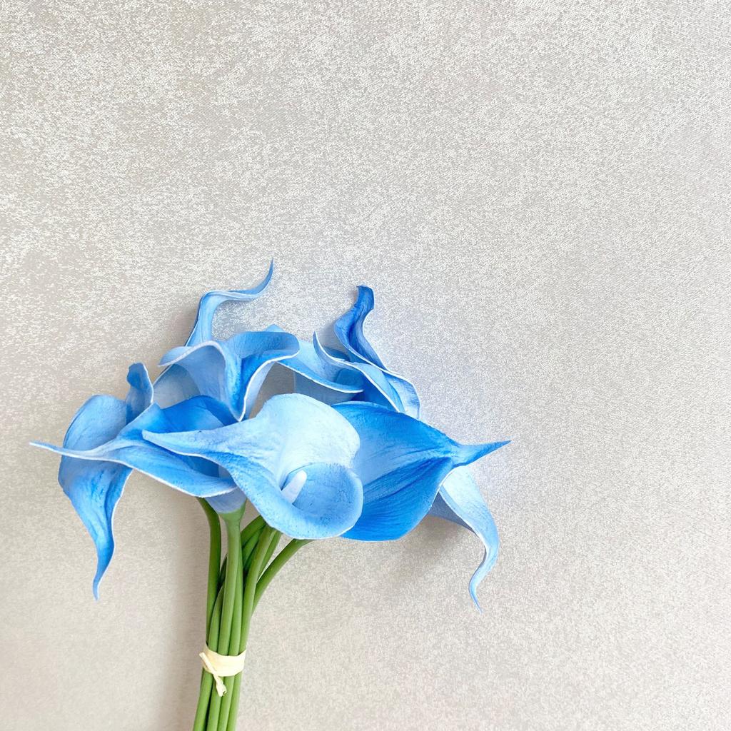 5PCS White PU Fake Flower Artificial Calla Lily for Home Decor Wedding Bridal Bouquet Home Table Flower Bouquet Decor 36CM