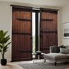 2pcs HD restoration bronzed wood door decoration curtain Brown digital printed curtain Home Decoration style Decoration livin