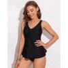 CHARMLEAKS Womens Tankini Top Twist V Neck Bathing Suit Top Flowy Padded Swimsuit Top Swim Tank Top Only