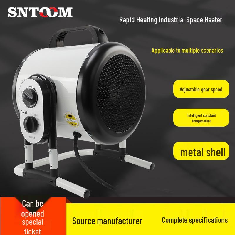 High-Power Industrial Electric Heater - Waterproof, Constant Temperature, Commercial Hot Air Blower.