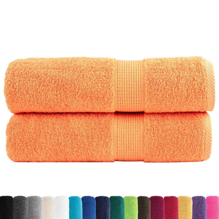 VidaXL Essuie-mains de Qualité Supérieure 2 pcs, Serviettes de Bain, Serviettes à Main, Débarbouillettes de Salle de Bain, 137377