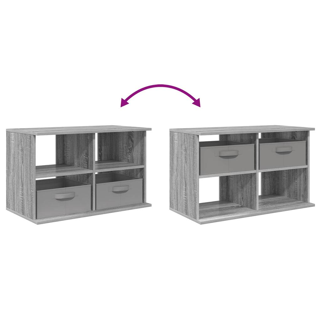 TV Stand with Drawers Grey Sonoma 79 x 40 x 48 cm