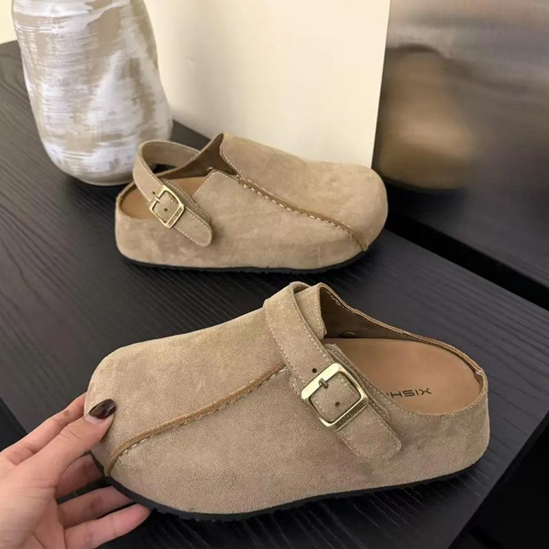 Dicksohlige, Geschlossene Zehen, Halbslipper Damen Schuhe im neuen Stil, Vielseitige Schuhe