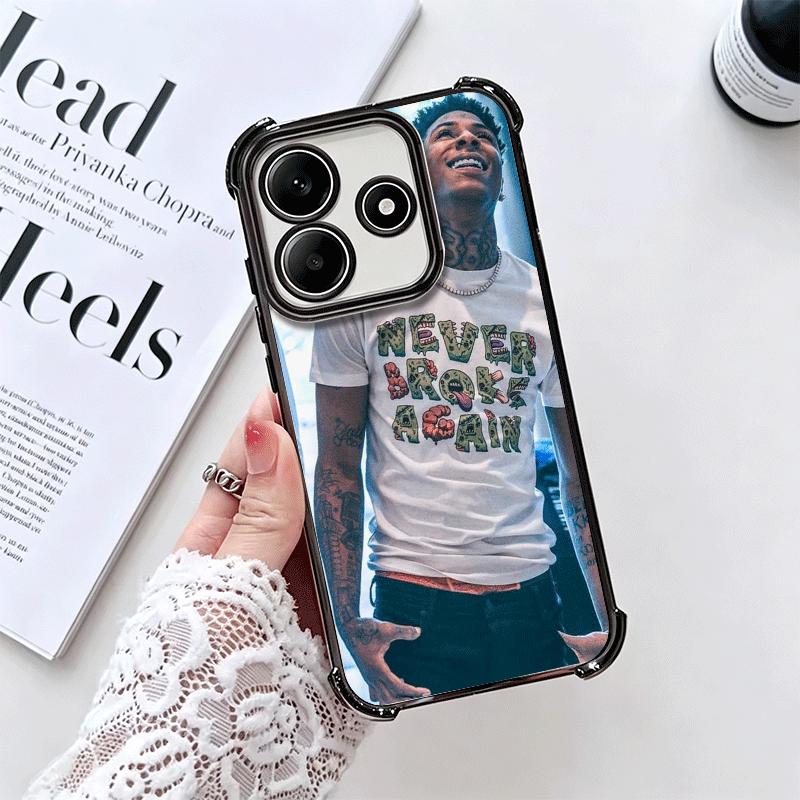 Rapper YoungBoy Plating Phone Case For Xiaomi Redmi Note 14 15 Pro Plus 13 12 11 11S 11T 10 9S 9 5G Anti-Fall Airabag Cover