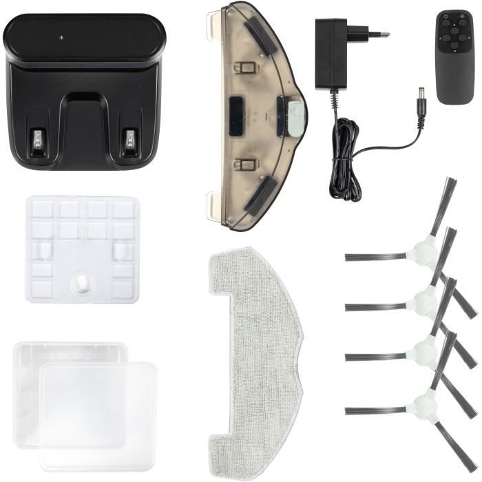 Smarter Wisch-Saugroboter - LIVOO - DOH145 WASH'UP - 1000 Pa - 70 Min. - 2 Behälter - Schwarz