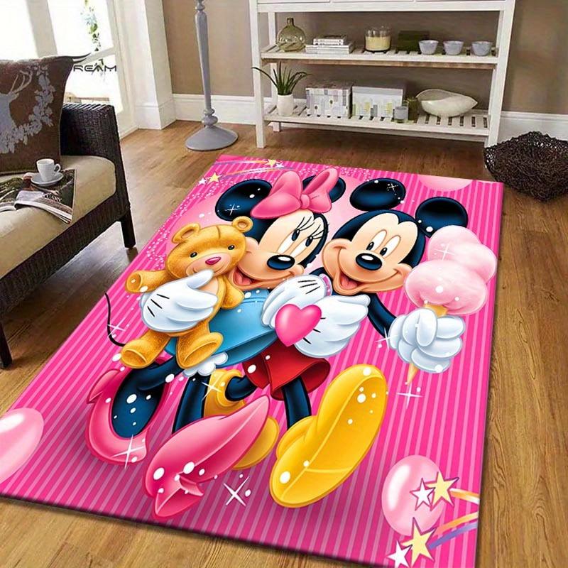 

1pc Mickey Mouse Pattern Area Rug Soft Flannel Floor Mat for Living Room, Bedroom, Kitchen, Sofa Coffee Table Floor Mat, Machine Washable 60cm by 90cm