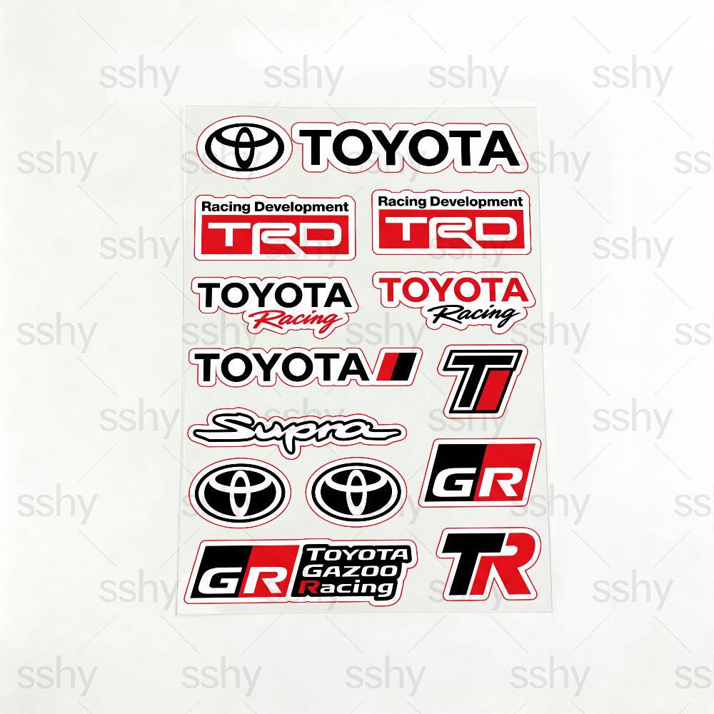

FOR TOYOTA TRO Universal Multi-Purpose Reflective Waterproof Stickers Scratch Conceal For Auto Bike Helmet Mug Fridge Decoration 20x30cm
