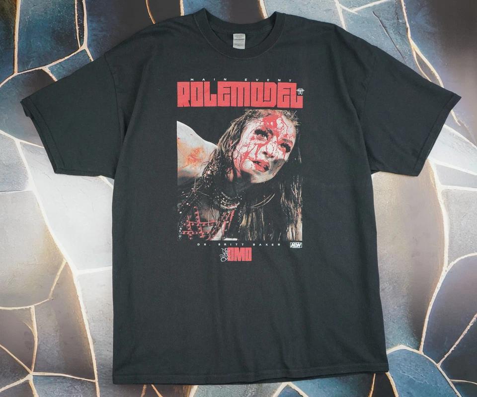 Vintage AEW Britt Baker Main Event Role Model T-Shirt S
