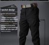 Angken Men's Winter Softshell Fleece-Lined Windproof Tactical Climbing Pants