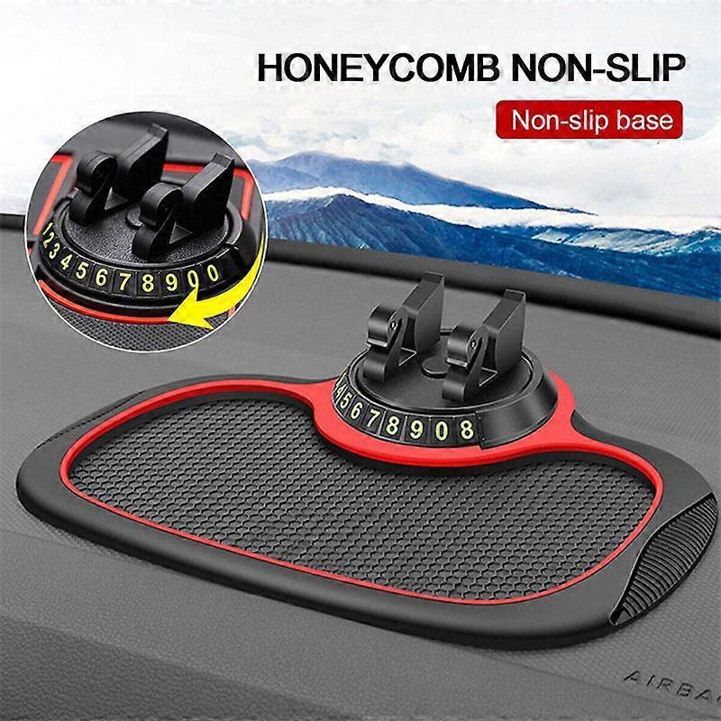 2Pcs Car Stand Anti Skid Pad Non Slip Dashboard Mount Mat Number Parking Phone Holder