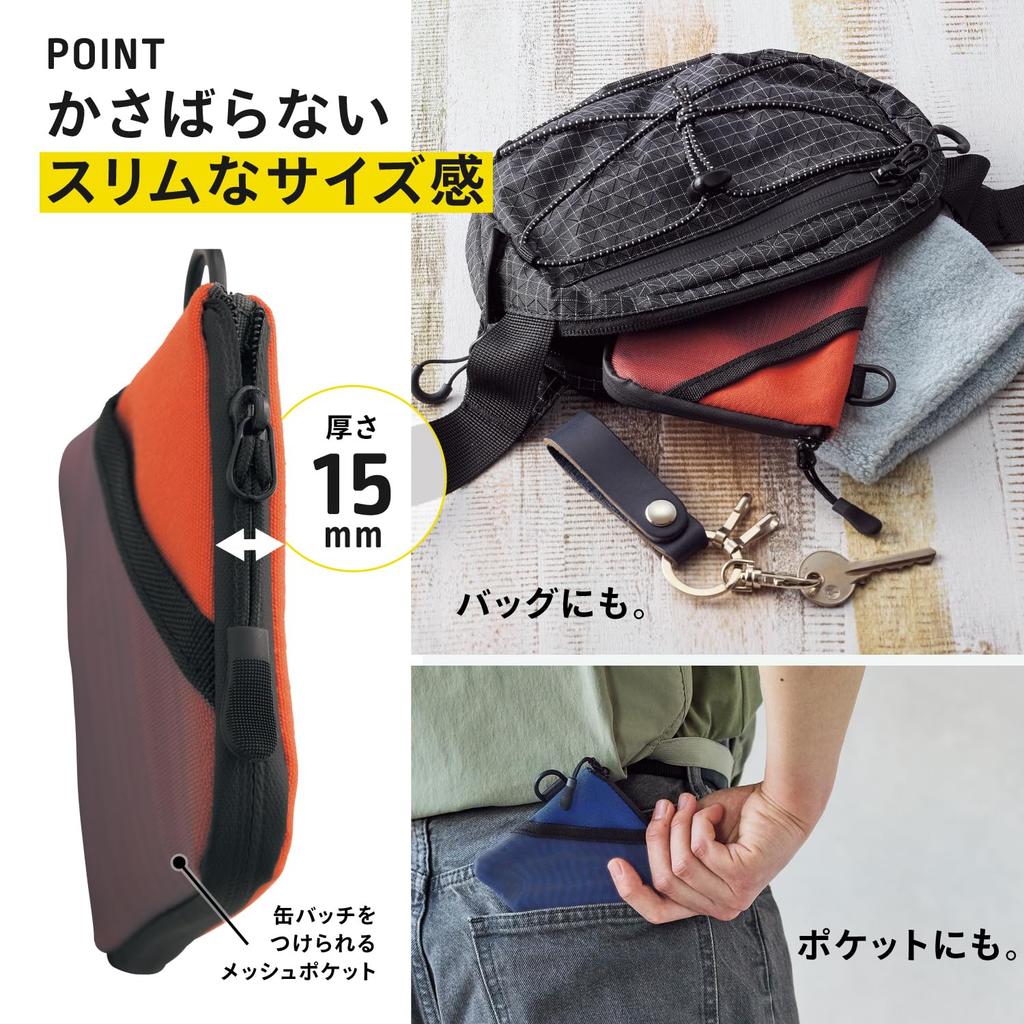 LIHIT LAB CIRCULA Mini Black Wallet, A4600-24