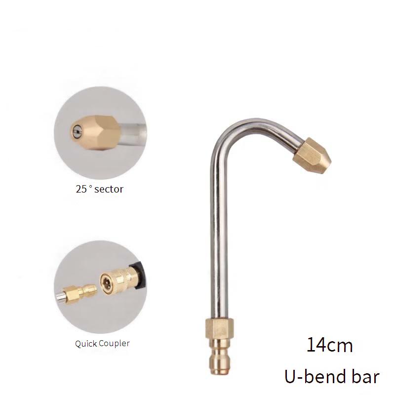 

High - Pressure Washer Car Wash Nozzle with Extended Rod, Elbow Nozzle, Bent Rod, 1/4 Quick-Connect Socket (Female Thread 1/4 ) золотой
