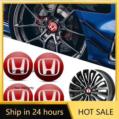 2025 Chaud 56MM Cache-moyeu de Roue de Voiture Autocollants Logo Emblème de Jante Style de Voiture Pour Honda Mugen Power TypeR Accord FIT HRV CRV Odyss