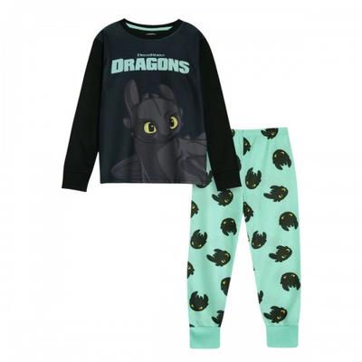 Childrens/Kids Toothless Long-Sleeved Long Pyjama Set
