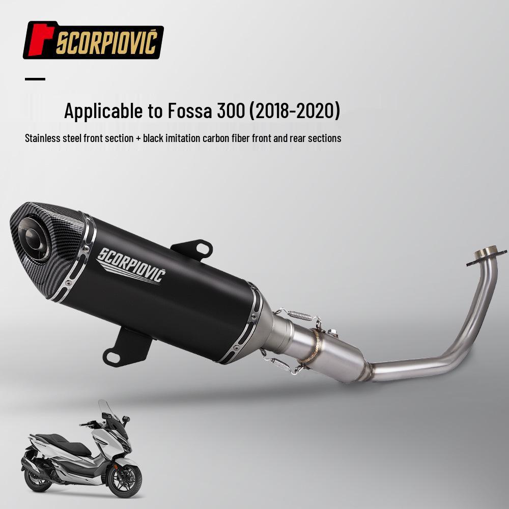 Forza 300 Motorcycle/Scooter Mod Kit: Front & Rear Exhaust Pipes, Muffler.