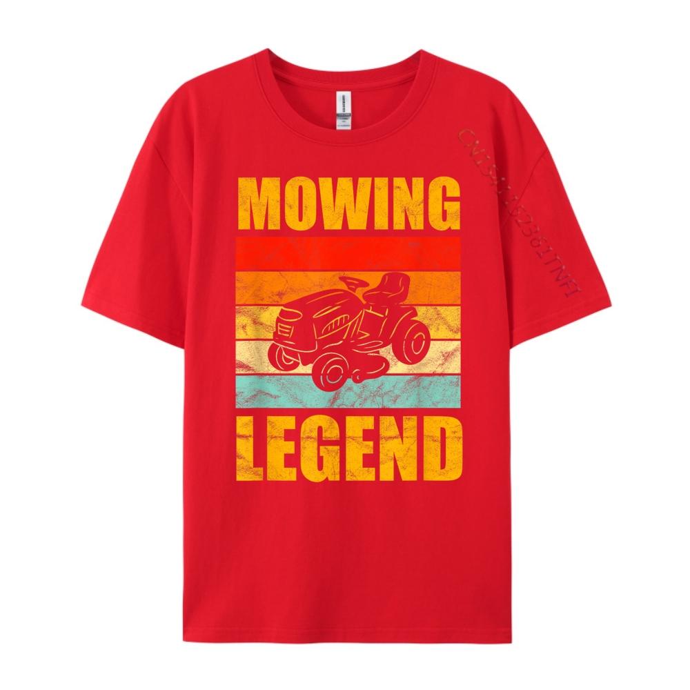Funny Lawn Mower Mowing Legend Yard Work Lawn T Shirt Men 100 Cotton Shirts Memorial Day Graphic Tshirts